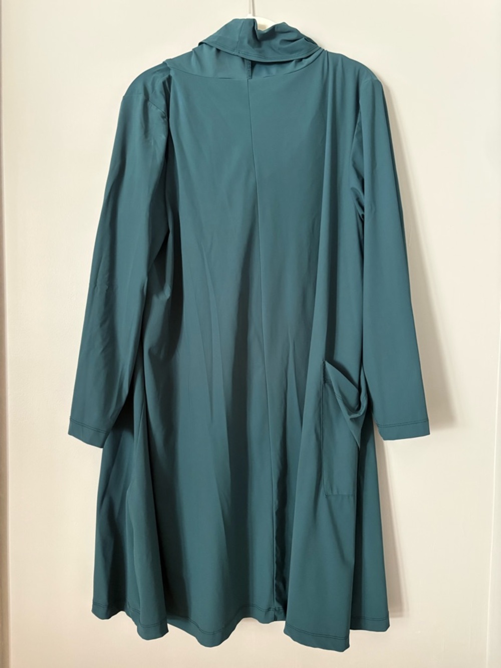 Teal, Long Sleeve Teal a-line Dress/tunic; flowy, minimalist, comfortable, chic